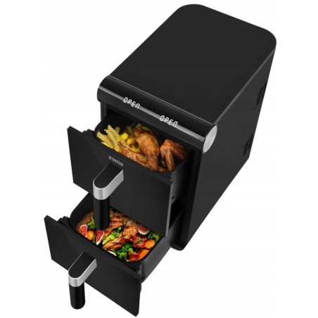 Duża frytkownica beztłuszczowa dwukomorowa 13 programów NOVEEN Air Fryer