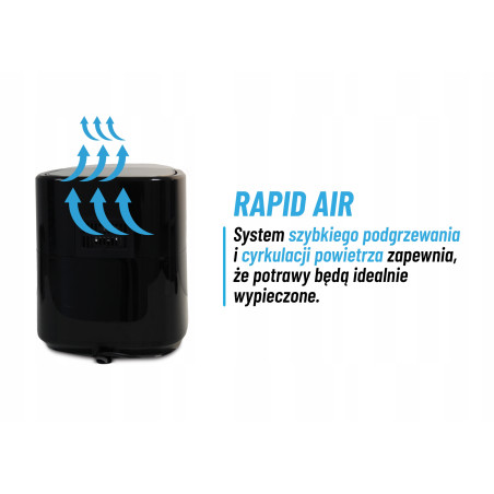 Frytkownica beztłuszczowa Noveen 1700 W 6,5 Funkcja Rozmrażania Air Fryer