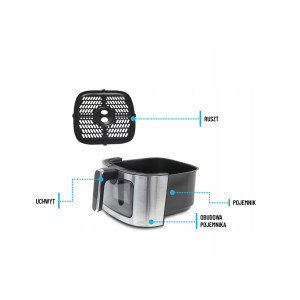 Frytkownica beztłuszczowa Noveen 1700 W 6,5 Funkcja Rozmrażania Air Fryer