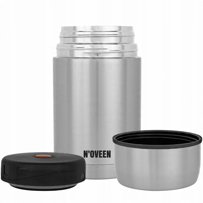 Termos obiadowy 800 ml MENAŻKA POJEMNIK TERMICZNY NA ZUPĘ NOVEEN Silver