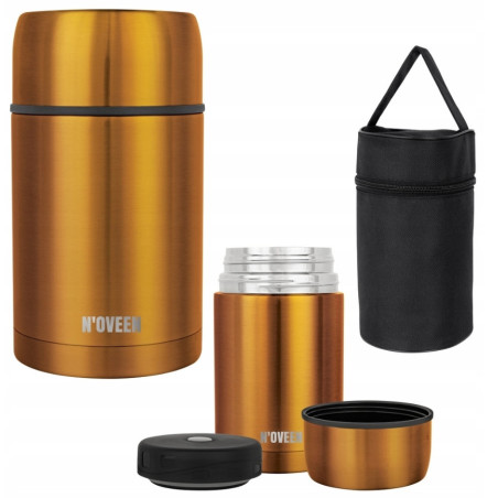 TERMOS OBIADOWY MENAŻKA NA ZUPĘ OBIAD 800ml Noveen TB953 Copper + Pokrowiec