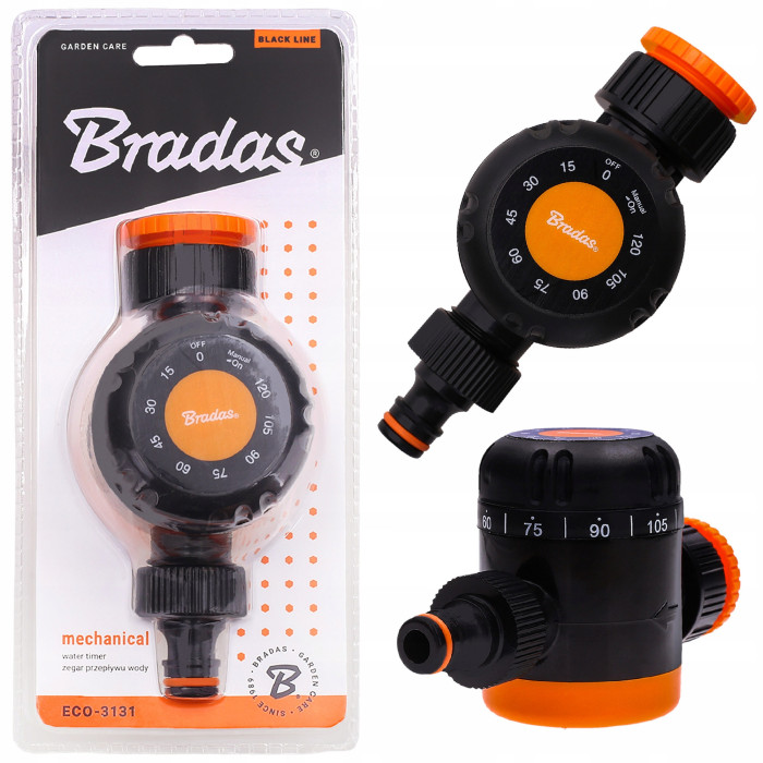 MECHANICZNY STEROWNIK DO NAWADNIANIA ZEGAR PRZEPŁYWU WODY BRADAS ECO-3131