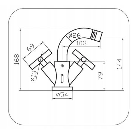 BATERIA MIESZAJĄCA BIDETOWA JAWA DIAMOND