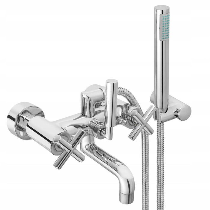 Bateria wannowo - prysznicowa MIESZAJĄCA dwuuchwytowa ścienna Diamond Jawa