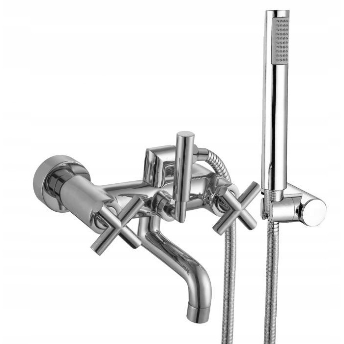 Bateria wannowo - prysznicowa MIESZAJĄCA dwuuchwytowa ścienna Diamond Jawa