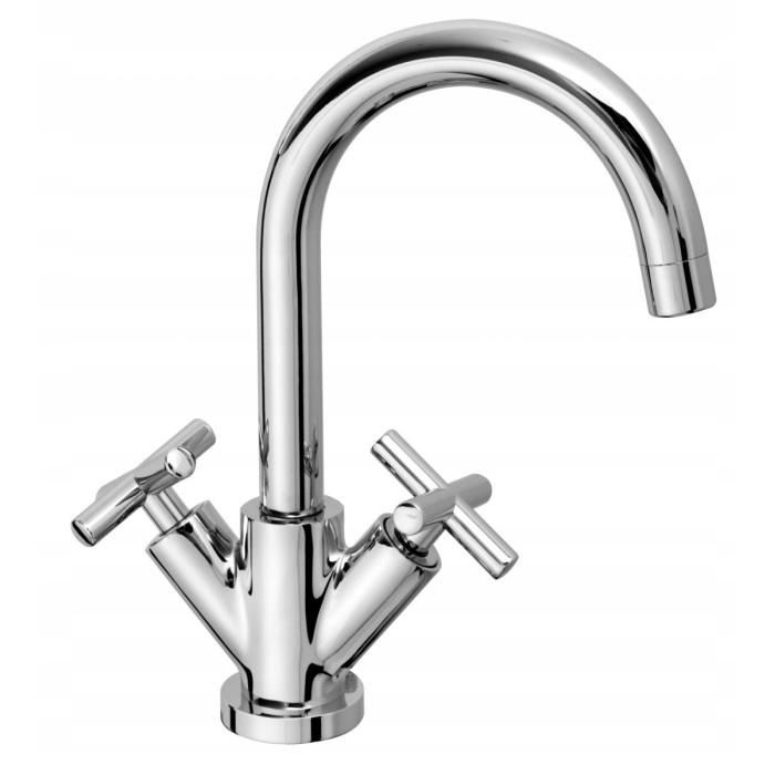 Bateria kuchenna MIESZAJĄCA ZLEWOZMYWAKOWA stojąca Diamond Jawa srebrny