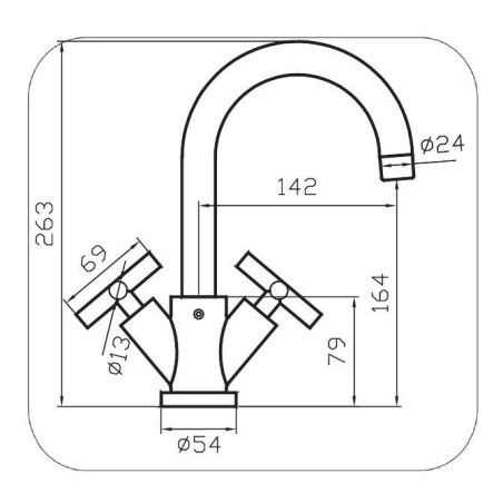 Bateria kuchenna MIESZAJĄCA ZLEWOZMYWAKOWA stojąca Diamond Jawa srebrny