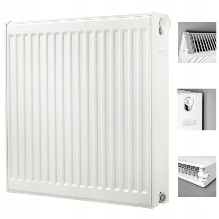 GRZEJNIK PANELOWY STALOWY DWUPŁYTOWY PODŁĄCZENIE DOLNE DIAMOND V22 40x110cm