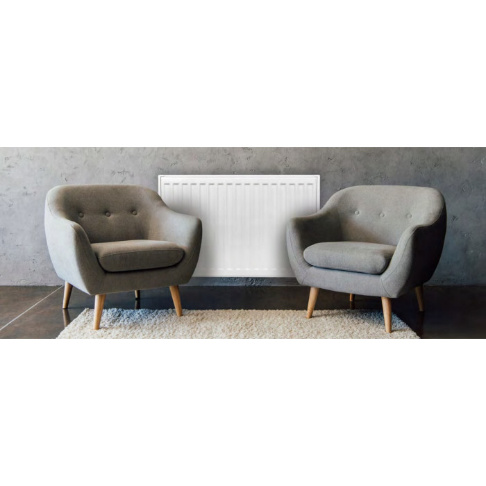 GRZEJNIK PANELOWY STALOWY DWUPŁYTOWY PODŁĄCZENIE DOLNE DIAMOND V22 40x140cm