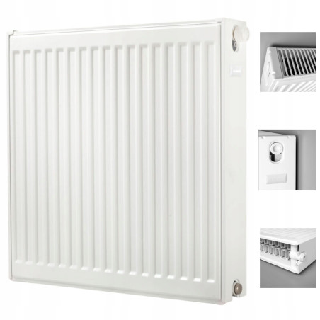 GRZEJNIK PANELOWY STALOWY DWUPŁYTOWY PODŁĄCZENIE DOLNE DIAMOND V22 50x70cm