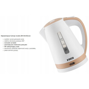 Czajnik elektryczny N'oveen EK1202 2200 W 1 l biały