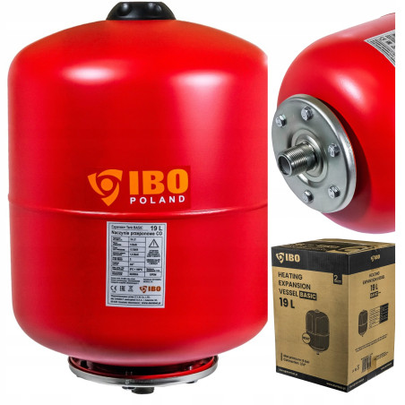 NACZYNIE PRZEPONOWE WZBIORCZE ZBIORNIK DO INSTALACJI C.O. 19L BASIC IBO