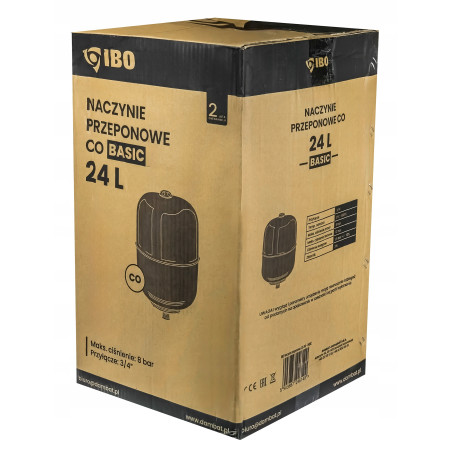 NACZYNIE PRZEPONOWE WZBIORCZE ZBIORNIK DO INSTALACJI C.O. 24L BASIC IBO