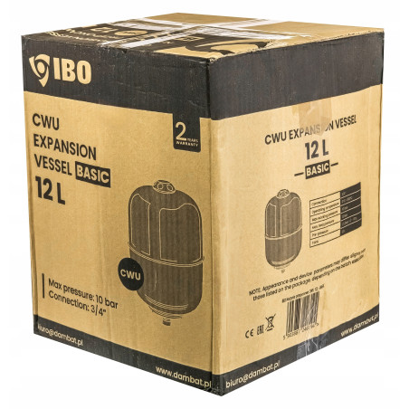 NACZYNIE PRZEPONOWE WZBIORCZE ZBIORNIK DO INSTALACJI CWU 12L BASIC IBO