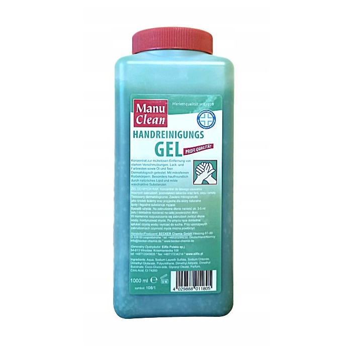 Żel do mycia mocno zabrudzonych rąk z mikrogranulkami Eilfix MANU CLEAN 1L