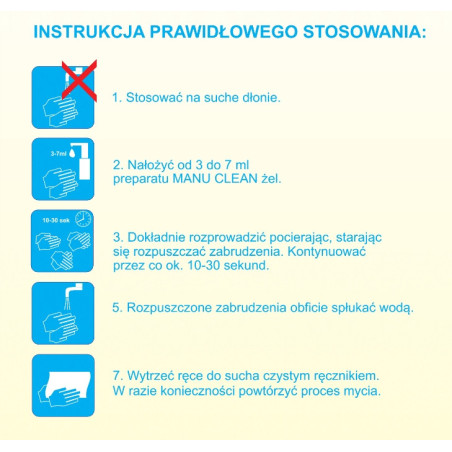 Żel do mycia mocno zabrudzonych rąk z mikrogranulkami Eilfix MANU CLEAN 1L