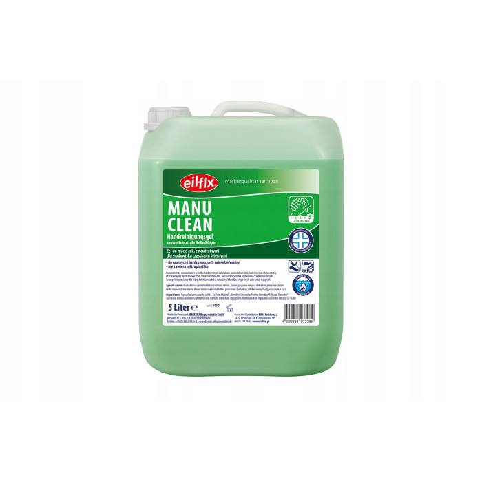 Żel do mycia mocno zabrudzonych rąk z mikrogranulkami Eilfix MANU CLEAN 5L