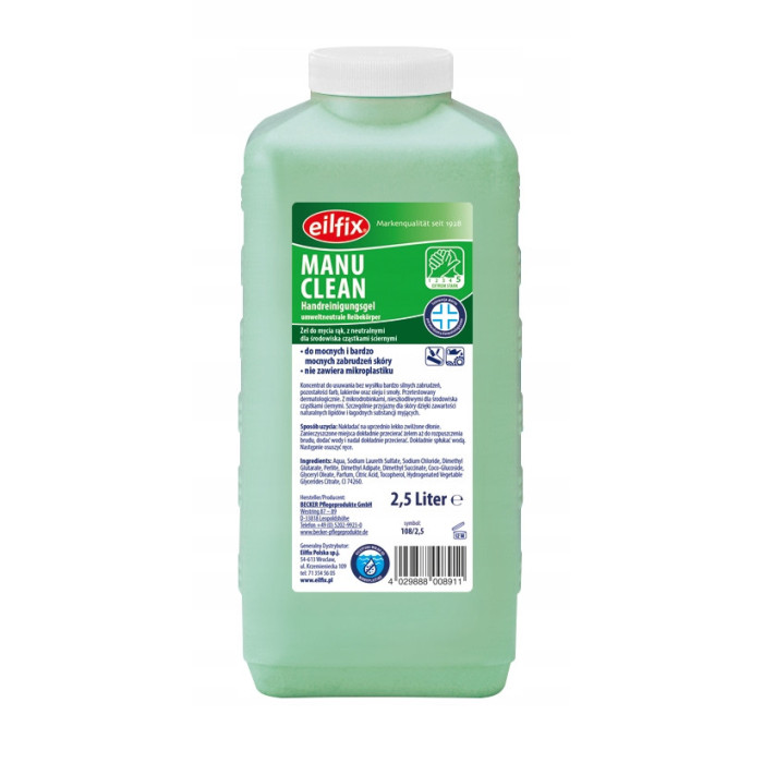 Żel do mycia mocno zabrudzonych rąk z mikrogranulkami Eilfix MANU CLEAN 2,5