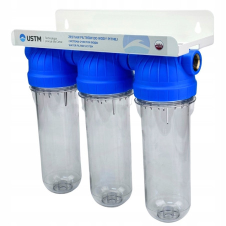 FILTR DO WODY WSTĘPNY 3 STOPNIOWY 3/4" CALA KORPUS USTM DO ZMIĘKCZACZ