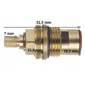 Zestaw do baterii Pokrętła i głowice Diamond POK.C chrom 2+2 komplet