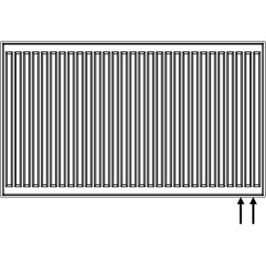 GRZEJNIK PANELOWY STALOWY DWUPŁYTOWY PODŁĄCZENIE DOLNE DIAMOND V22 60x200cm