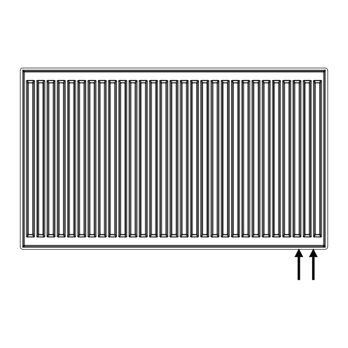 GRZEJNIK PANELOWY STALOWY DWUPŁYTOWY PODŁĄCZENIE DOLNE DIAMOND V22 60x120cm