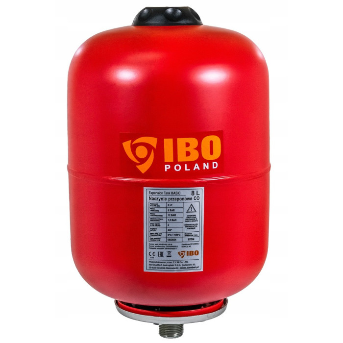 ZESTAW NACZYNIE PRZEPONOWE WZBIORCZE C.O. 12L BASIC IBO + GRUPA CO 3 BAR