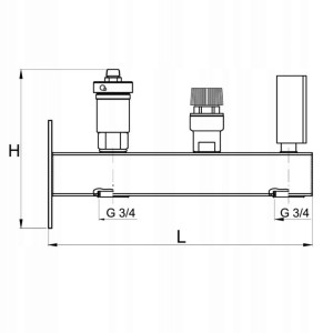 ZESTAW NACZYNIE PRZEPONOWE WZBIORCZE C.O. 12L BASIC IBO + GRUPA CO 3 BAR