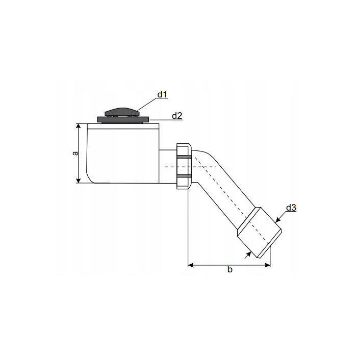 SYFON DO BRODZIKA BRODZIKOWY 50x60 KLIK-KLAK CHROM Hydroland