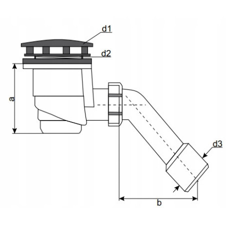 SYFON BRODZIKOWY DO BRODZIKA CZYSZCZONY OD GÓRY Fi 90 SYF044