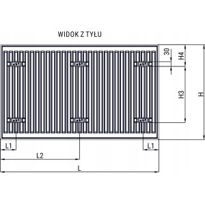 GRZEJNIK PANELOWY STALOWY DEKORACYJNY BOCZNY DIAMOND D22 55x100cm +WIESZAKI