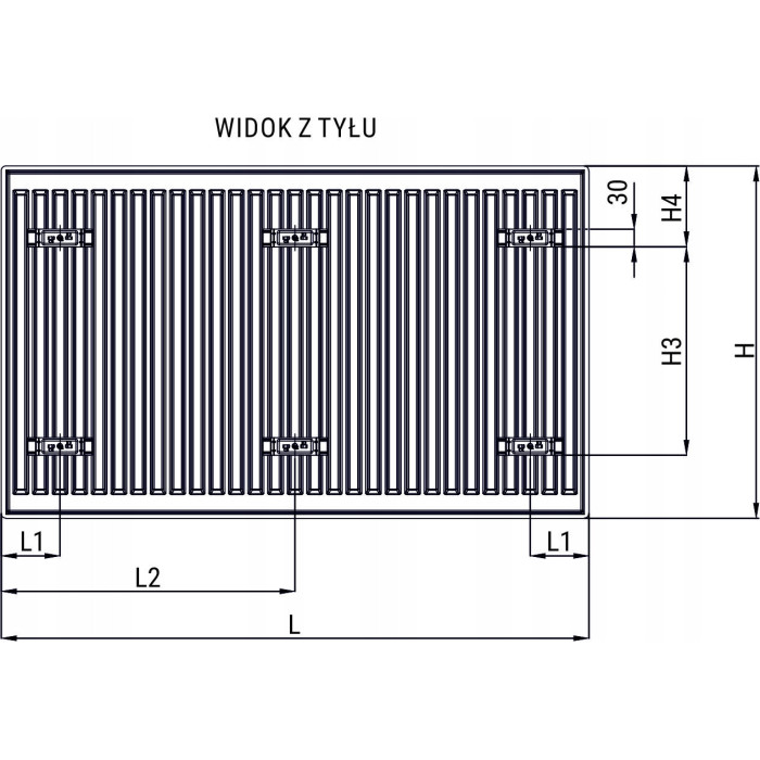 GRZEJNIK PANELOWY STALOWY DEKORACYJNY BOCZNY DIAMOND D22 55x100cm +WIESZAKI