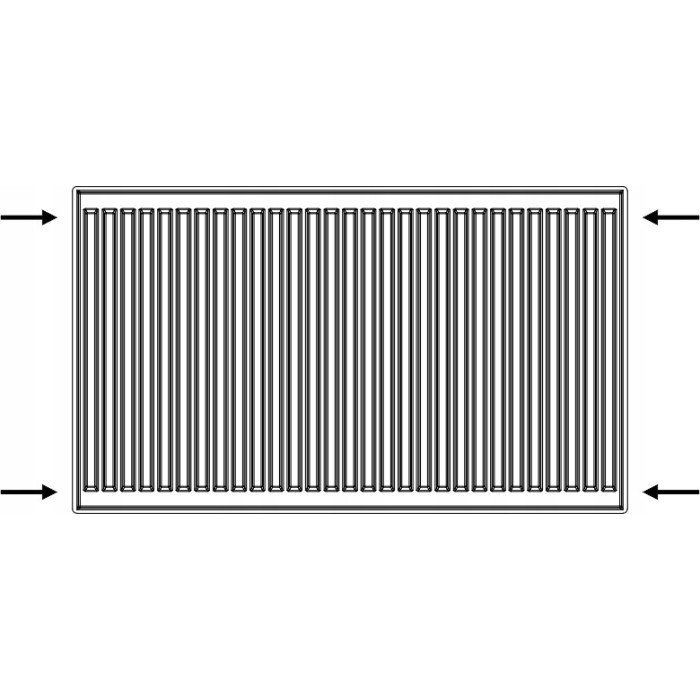 GRZEJNIK PANELOWY STALOWY DWUPŁYTOWY BOCZNY DIAMOND C22 60x160cm + WIESZAKI