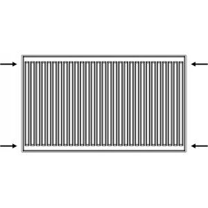 GRZEJNIK PANELOWY STALOWY DWUPŁYTOWY BOCZNY DIAMOND C22 60x200cm + WIESZAKI