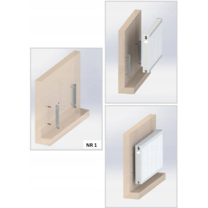 GRZEJNIK PANELOWY STALOWY DWUPŁYTOWY BOCZNY DIAMOND C22 50x120cm + WIESZAKI