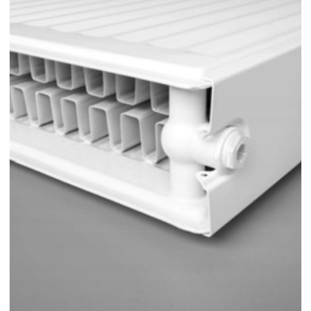 GRZEJNIK PANELOWY STALOWY DWUPŁYTOWY BOCZNY DIAMOND C22 30x90cm + WIESZAKI