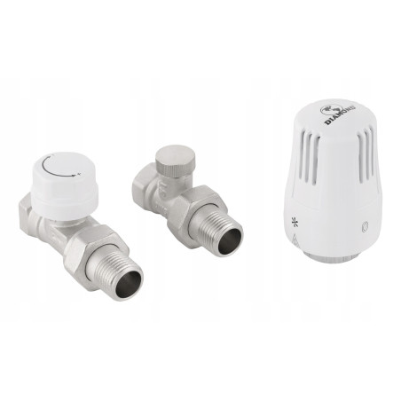 Zestaw termostatyczny prosty z głowicą Diamond 1/2 DN15