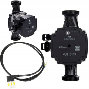 POMPA OBIEGOWA ELEKTRONICZNA ENERGOOSZCZĘDNA GRUNDFOS UPM3 25-70/180 ZESTAW