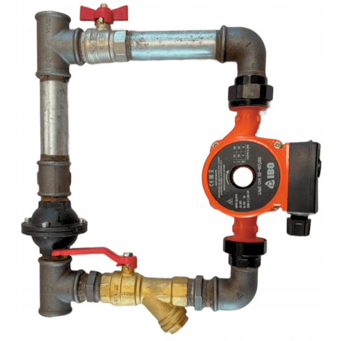 ZESTAW OBEJŚCIE POMPY PIONOWE WYSOKIE 5/4'' + POMPA IBO 25/40-180