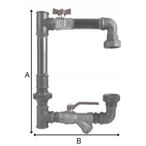 ZESTAW OBEJŚCIE POMPY PIONOWE WYSOKIE 5/4'' +POMPA IBO 25/60-180 +STEROWNIK