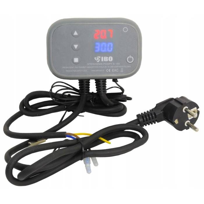 STEROWNIK DO POMPY OBIEGOWEJ C.O. PIECA REGULATOR IBO S-150 WYŁĄCZNIK LED